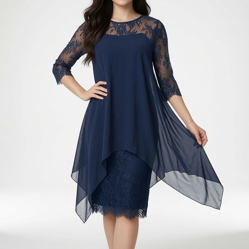 Évangéline – Elegant blondekjole med let voile