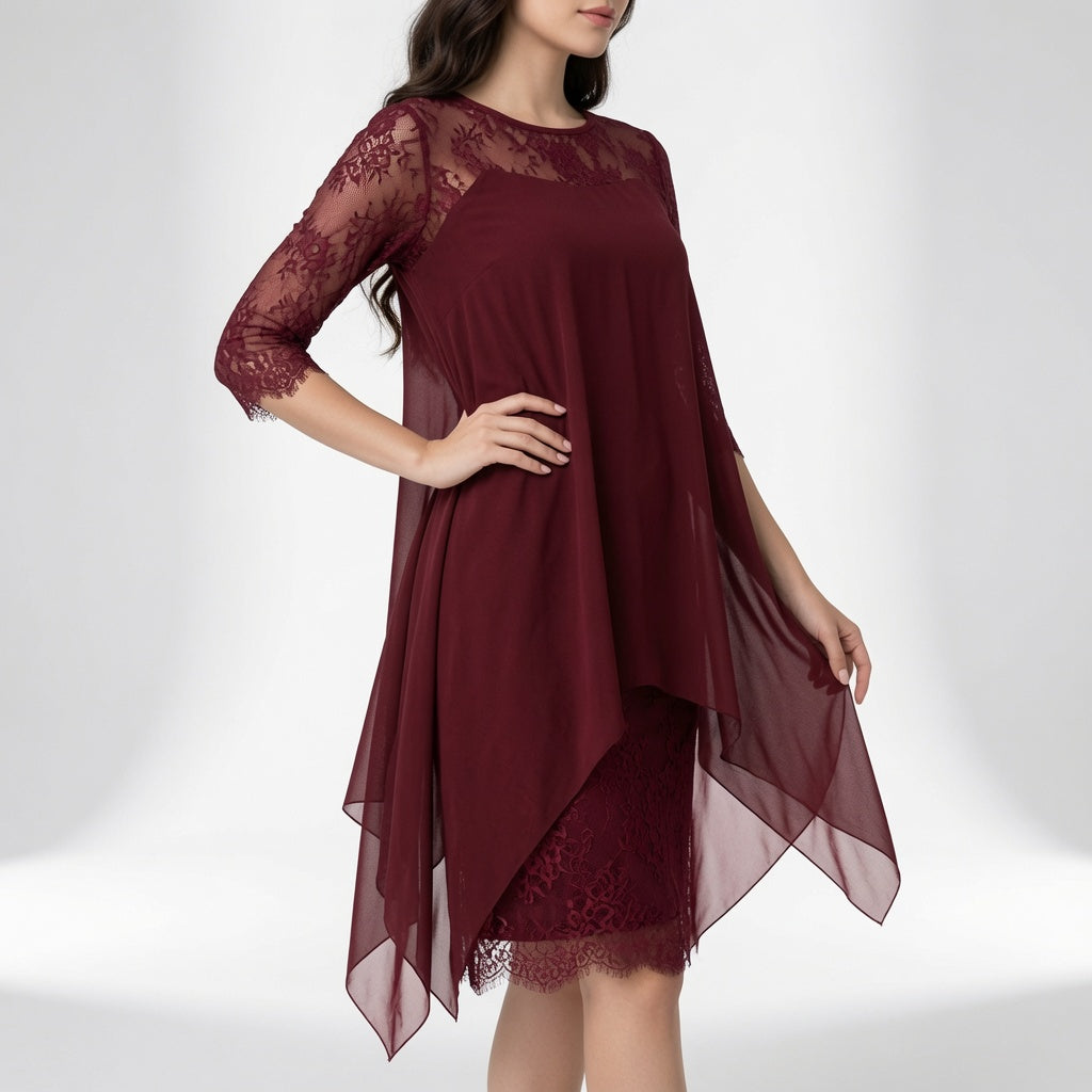 Évangéline – Elegant blondekjole med let voile