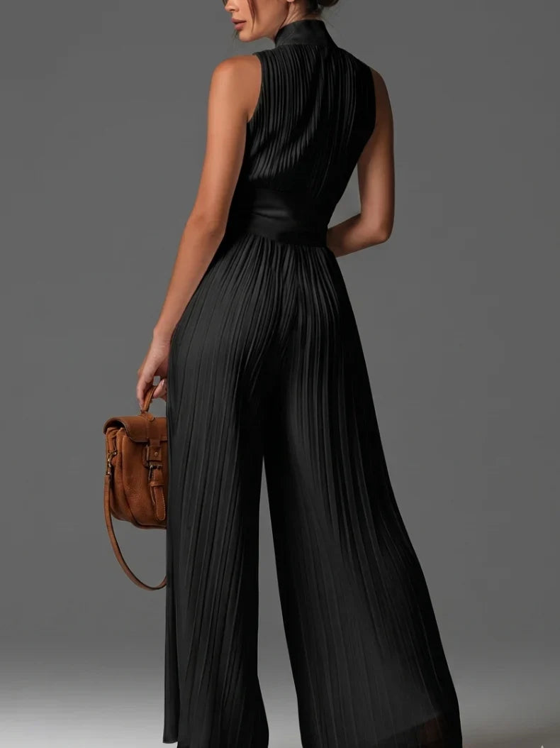 Rosalia – Blomstret jumpsuit med vidde ben
