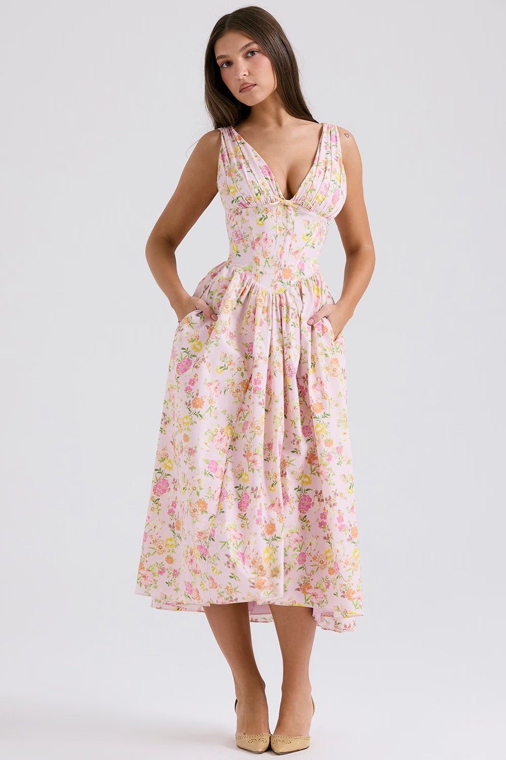 Magdalone™ - Elegant midi sommerkjole