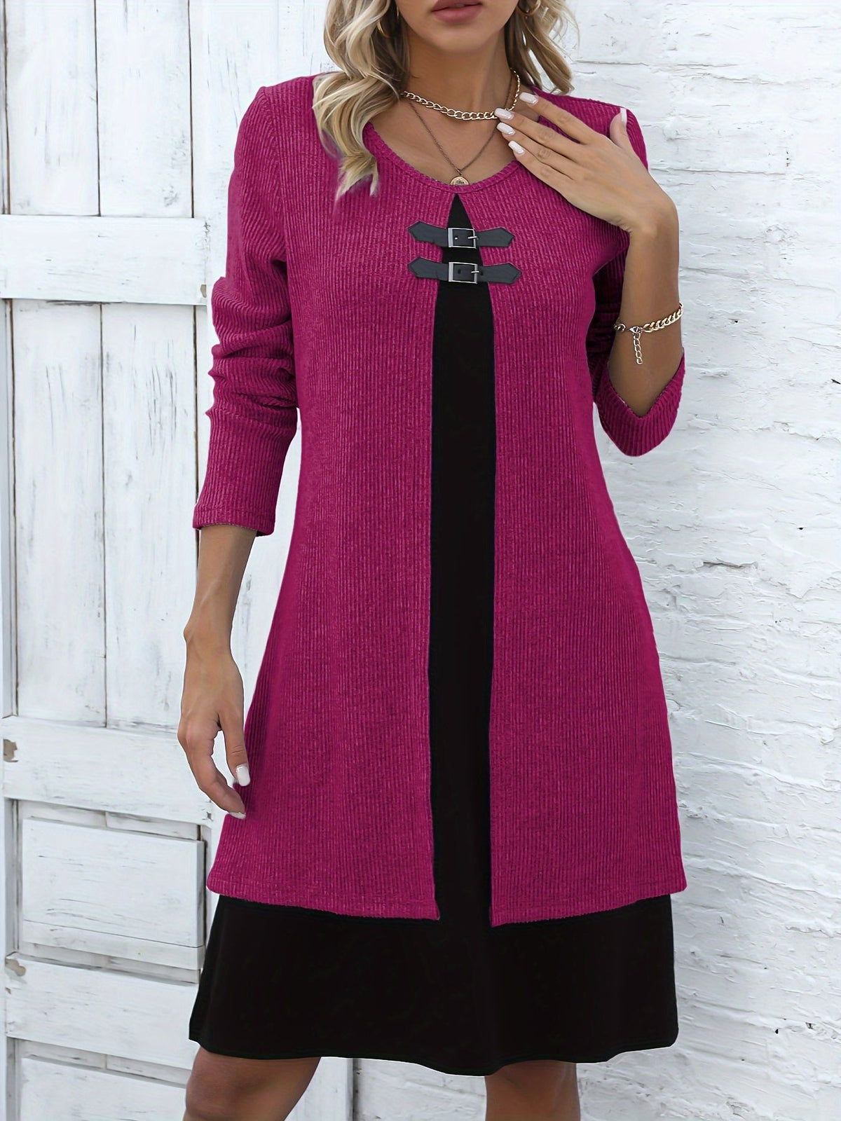 Amelia – A-linje kjole med lagdelt look