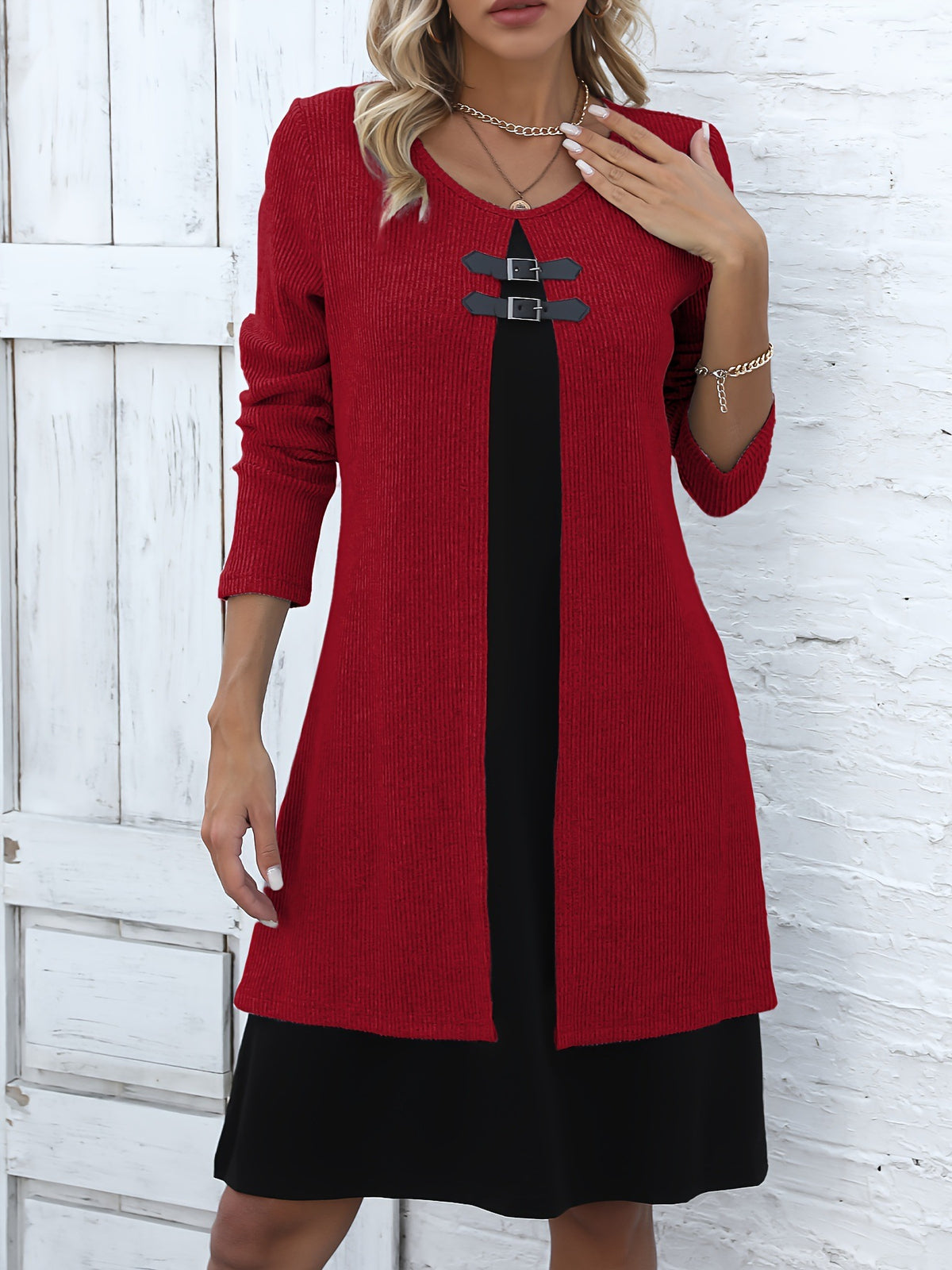 Amelia – A-linje kjole med lagdelt look