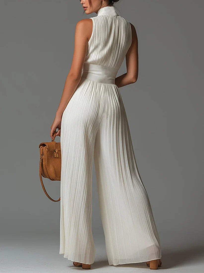 Rosalia – Blomstret jumpsuit med vidde ben