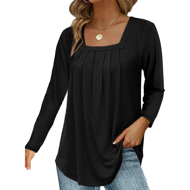 Clara – Elegant bluse med firkantet hals
