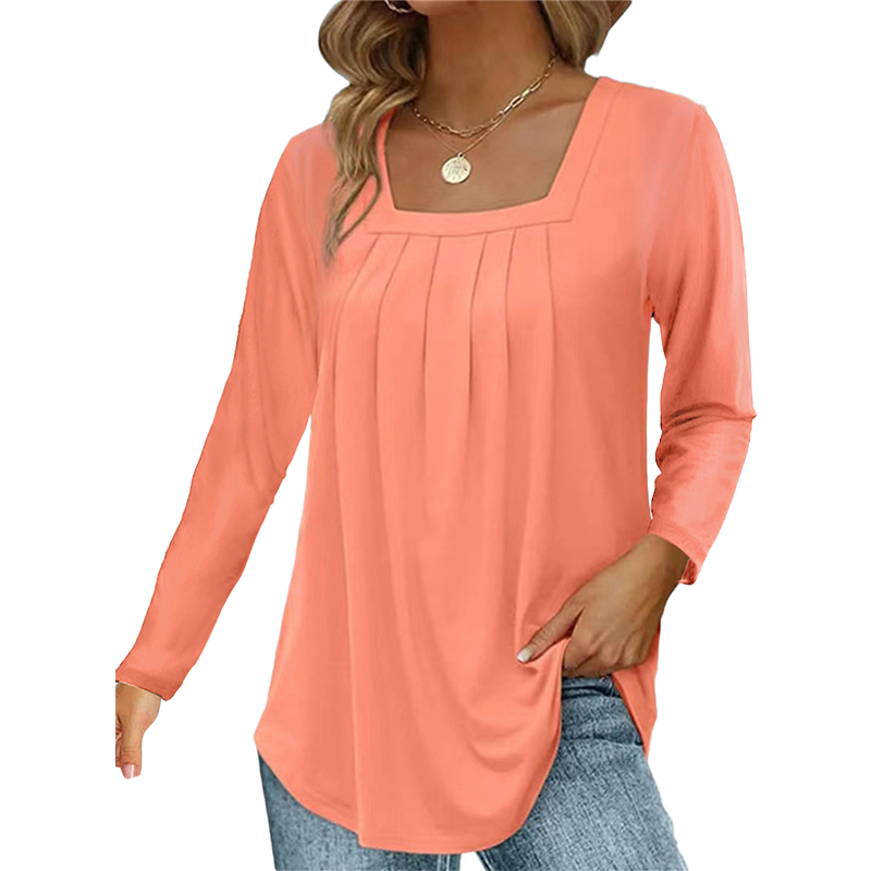 Clara – Elegant bluse med firkantet hals