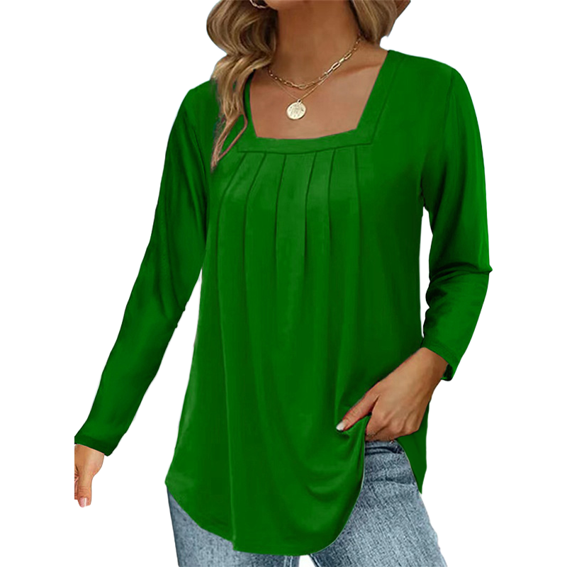 Clara – Elegant bluse med firkantet hals