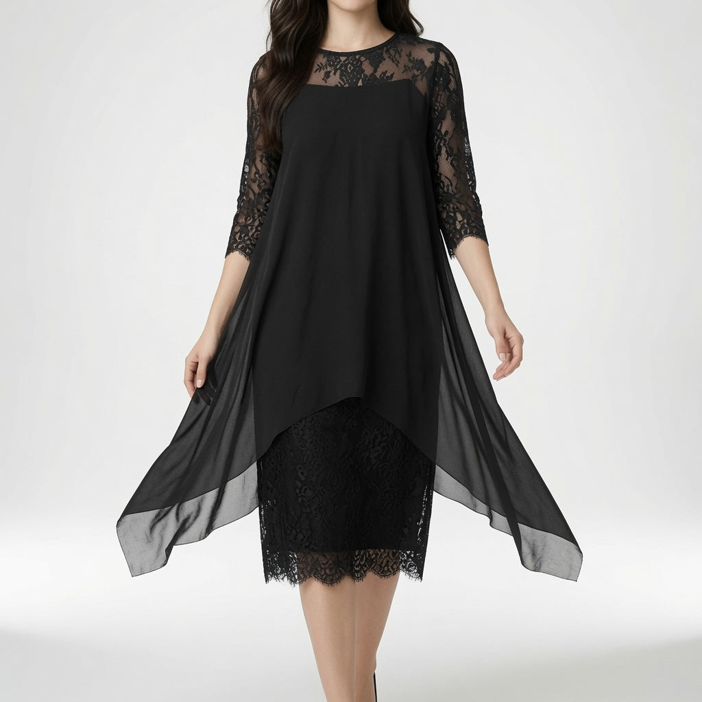 Évangéline – Elegant blondekjole med let voile