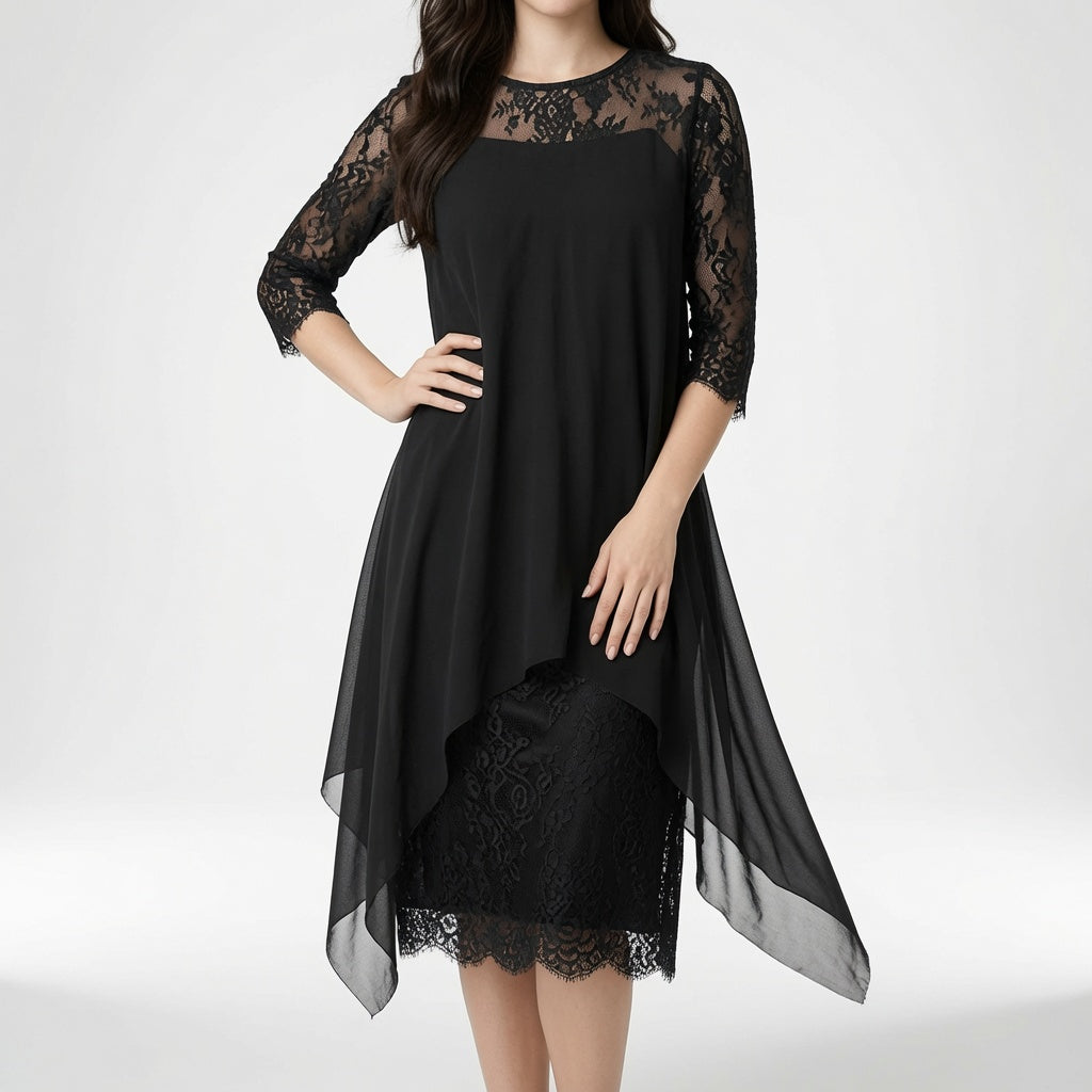 Évangéline – Elegant blondekjole med let voile