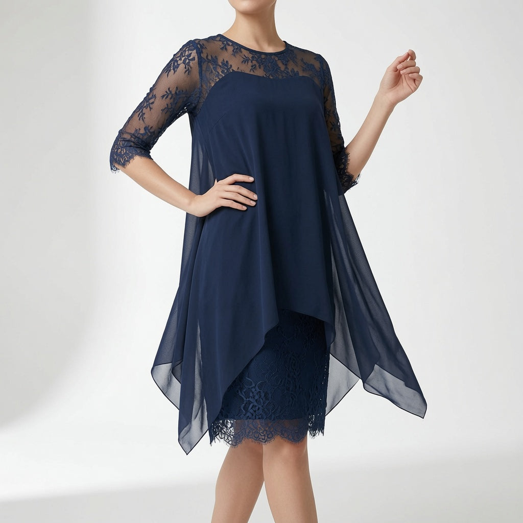 Évangéline – Elegant blondekjole med let voile