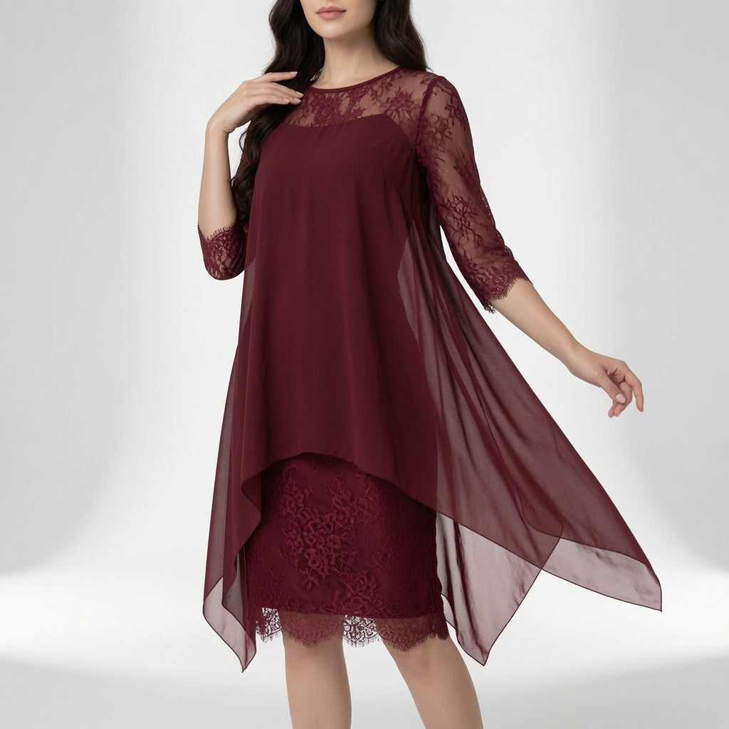 Évangéline – Elegant blondekjole med let voile