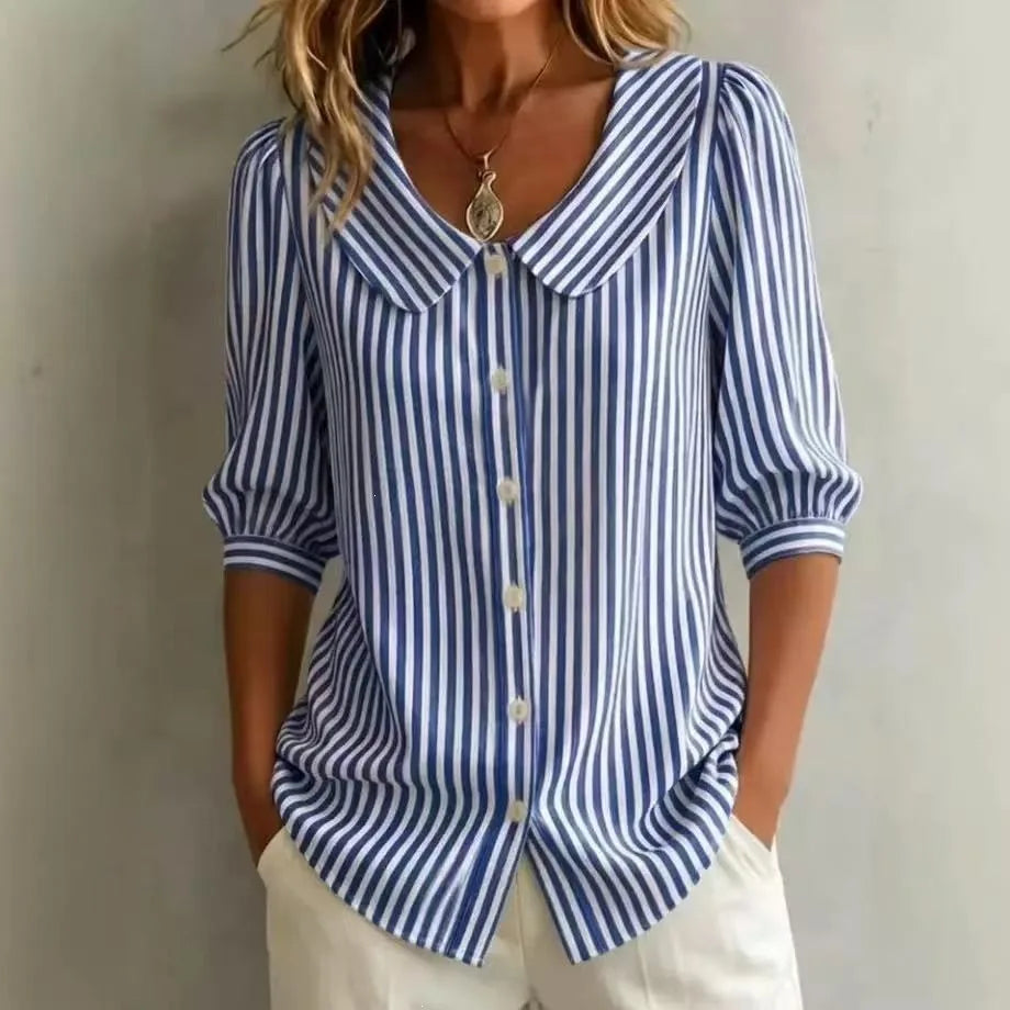 Alice - Afslappet stribet bluse