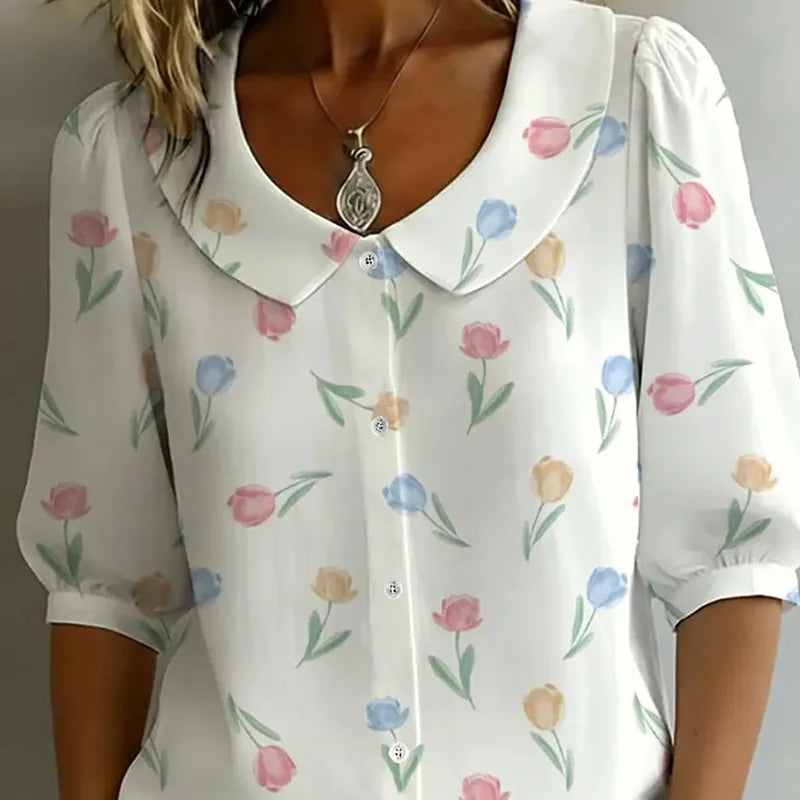 Elise - Blomstret bluse