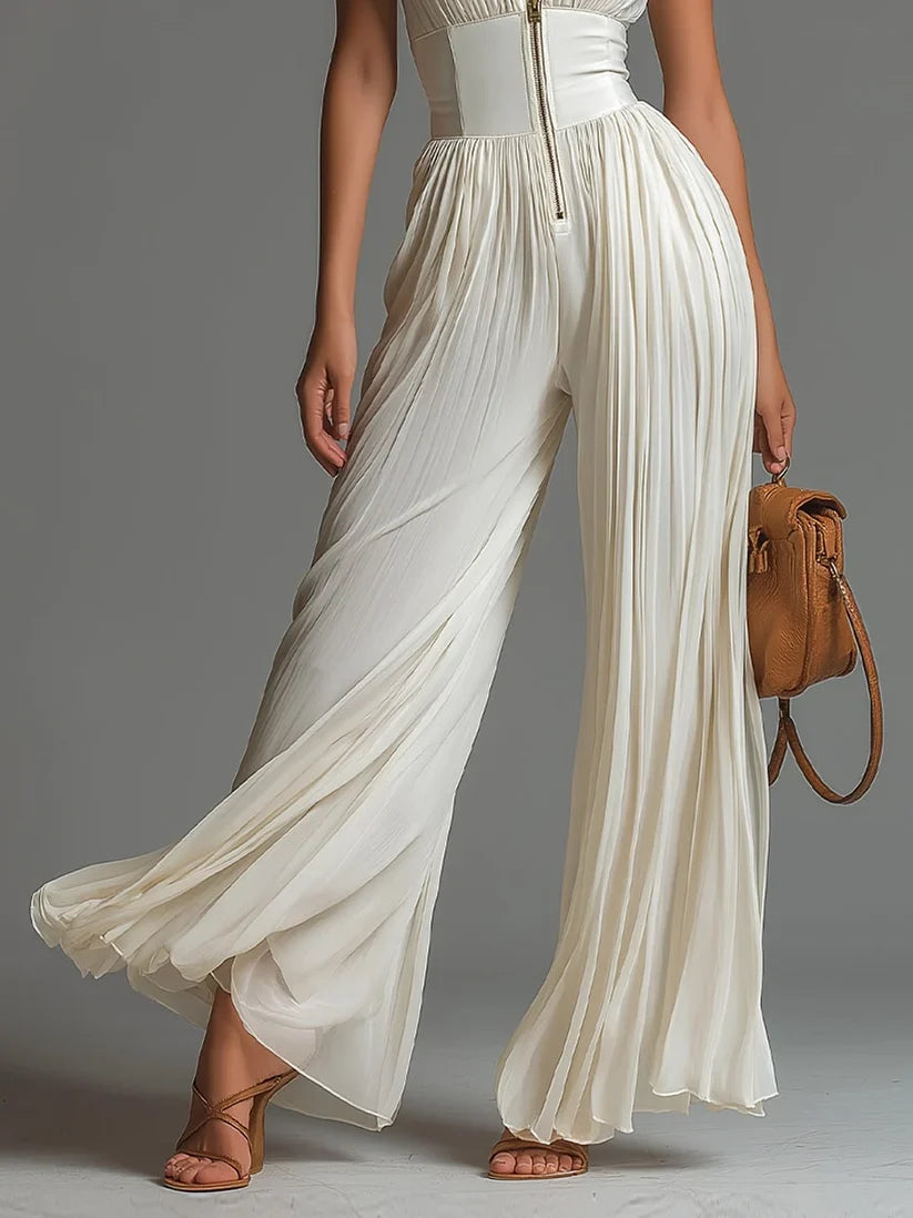 Rosalia – Blomstret jumpsuit med vidde ben