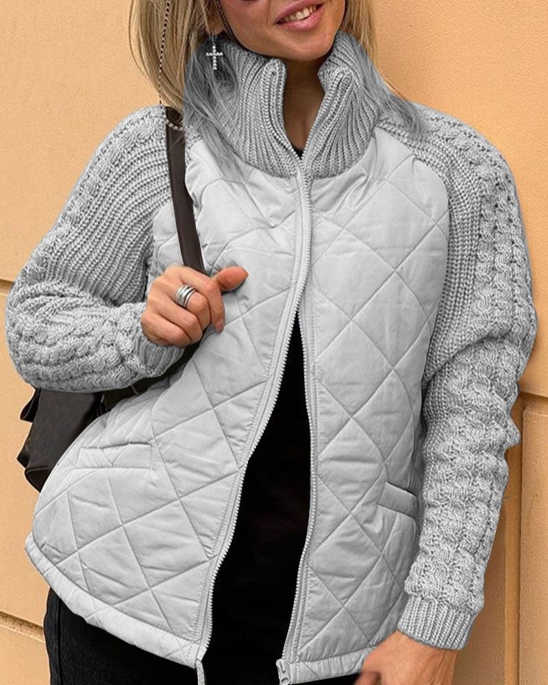 Victoria | Casual Strikket Fleecejakke