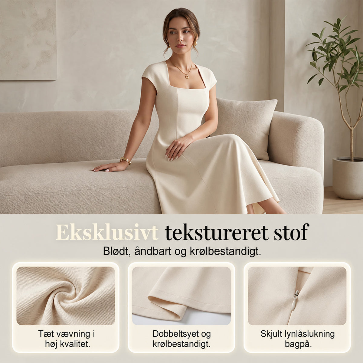 Brooklyn™ | Klassisk A-formet midikjole med mavekontrol