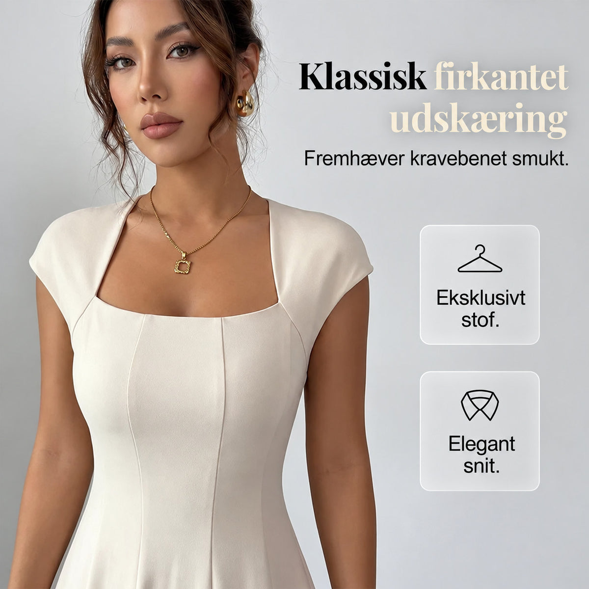 Brooklyn™ | Klassisk A-formet midikjole med mavekontrol