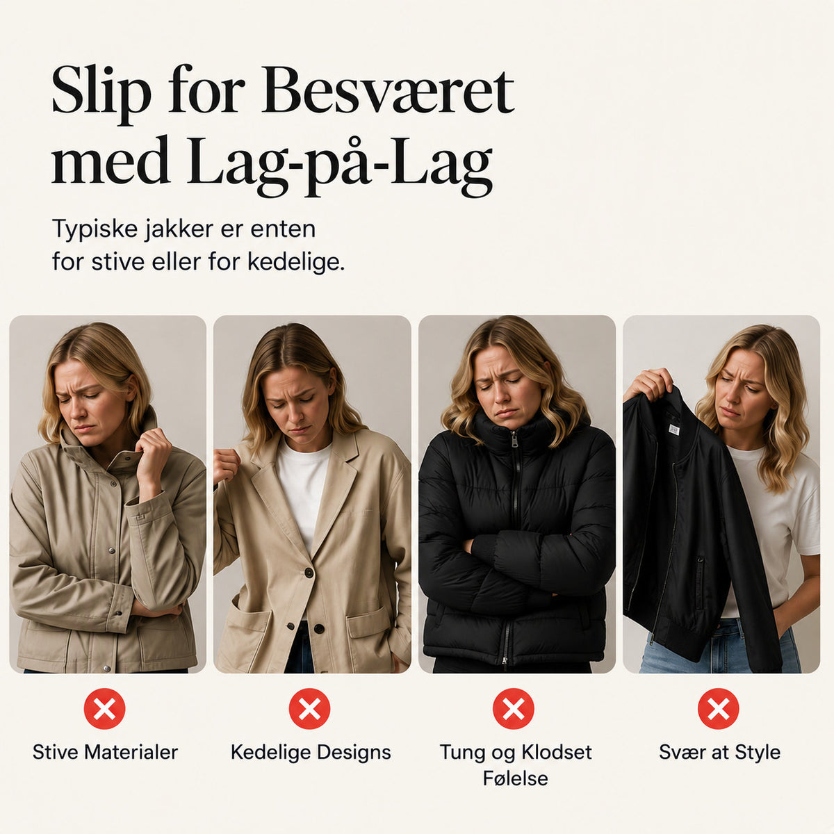 Freja – Denimjakke med ribstrik