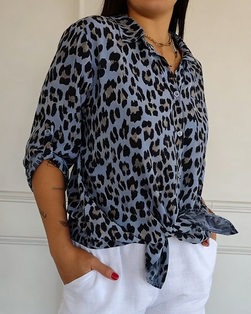 Moderigtige bluser med leopardmønster