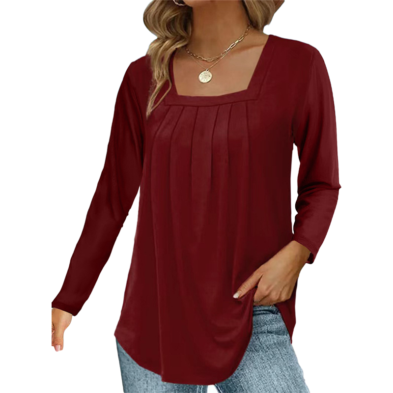 Clara – Elegant bluse med firkantet hals