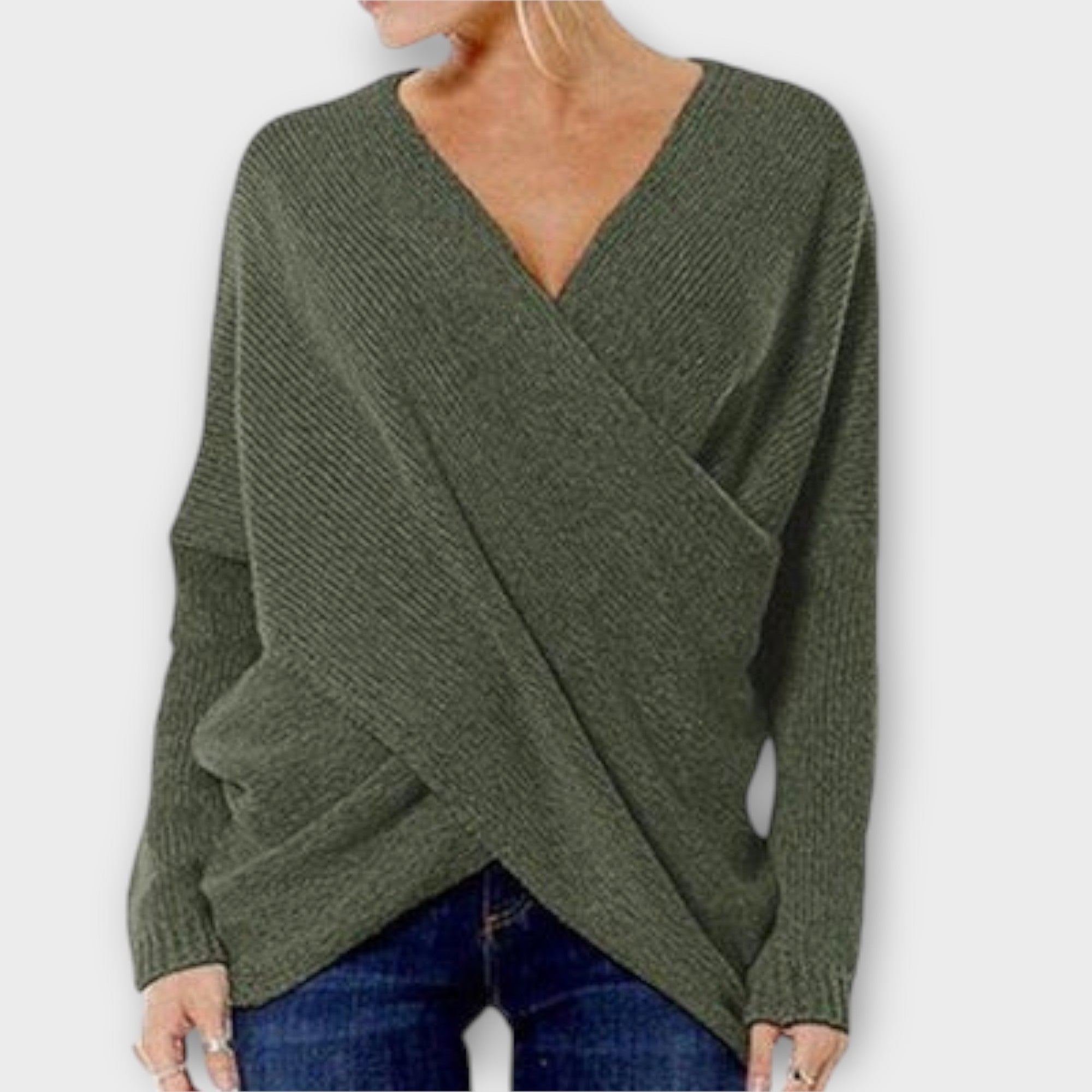 Aida™ - Elegant pullover med krydsdesign